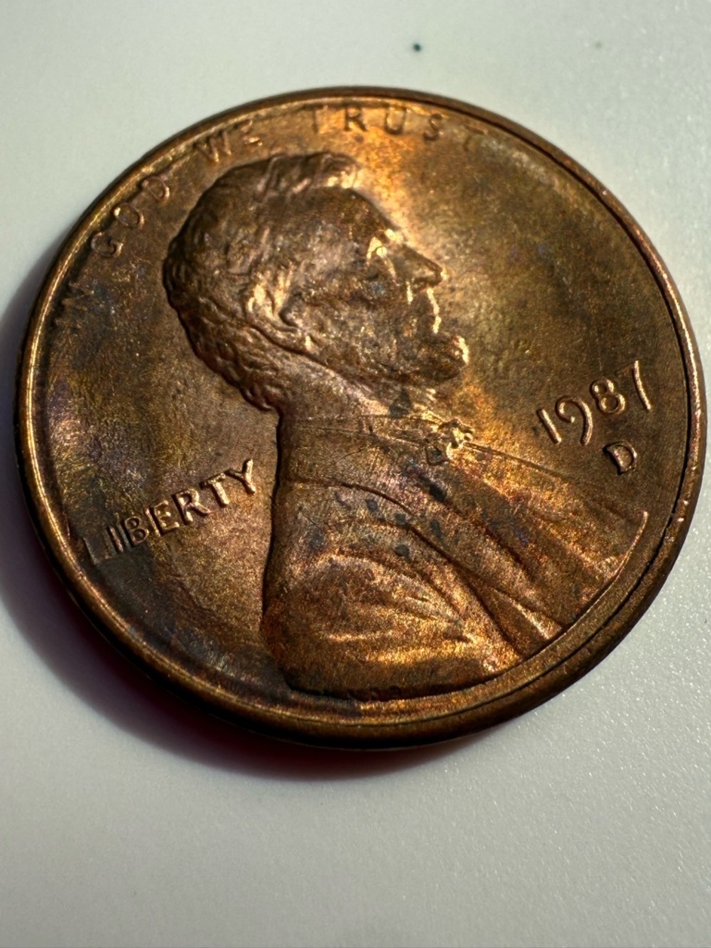 1987 D Lincoln Cent Penny - Error Double Die